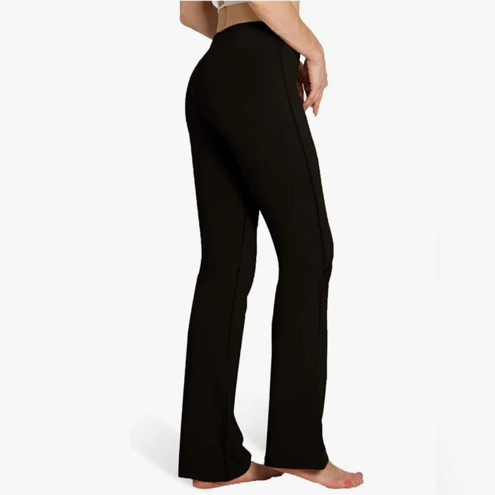 NWOT. 90 Degree By Reflex Classic Black Boot Cut Pants. Inner Pocket - Picture 2 of 5